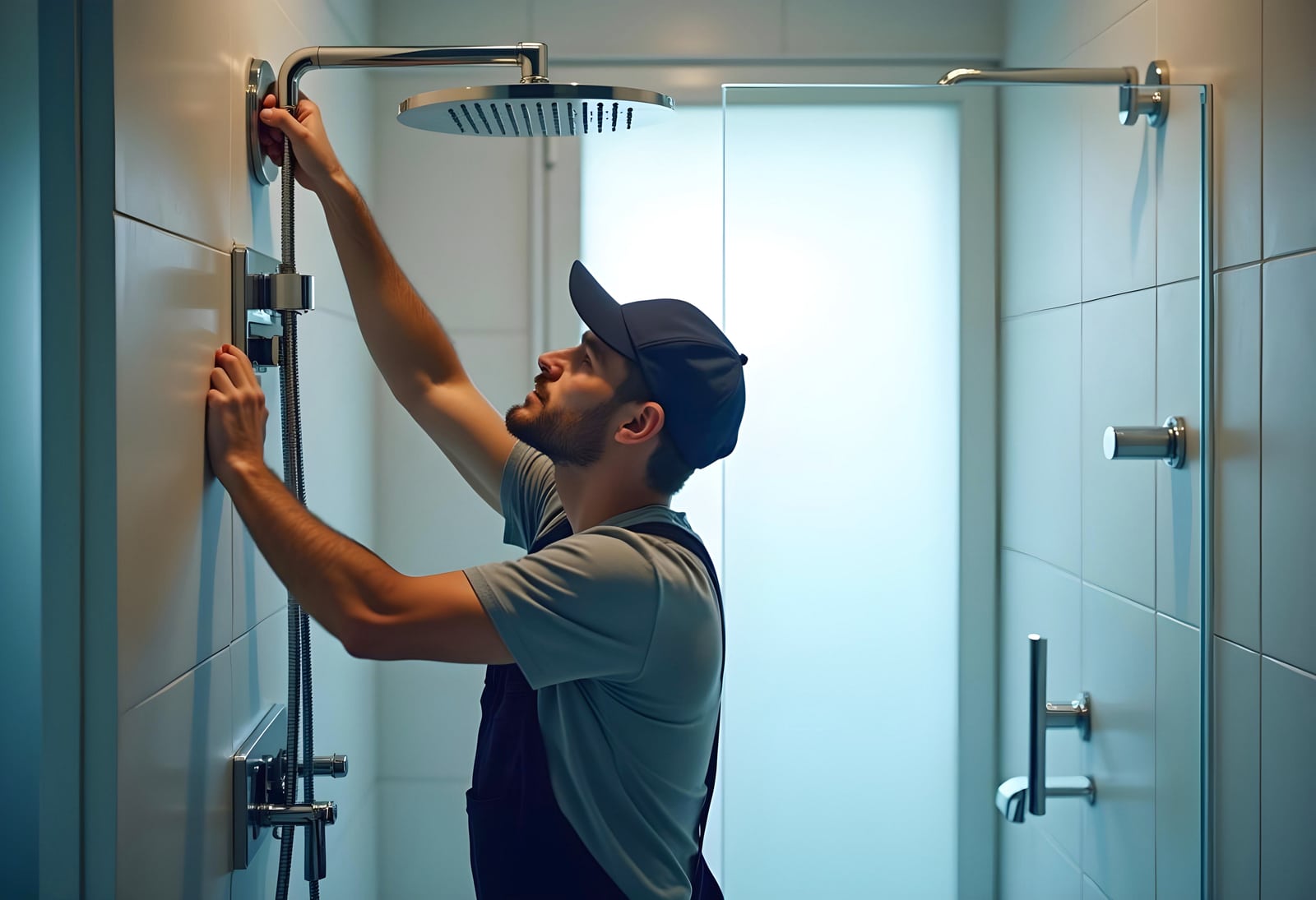 TINSA USA personnel working on a residential bathroom improvement