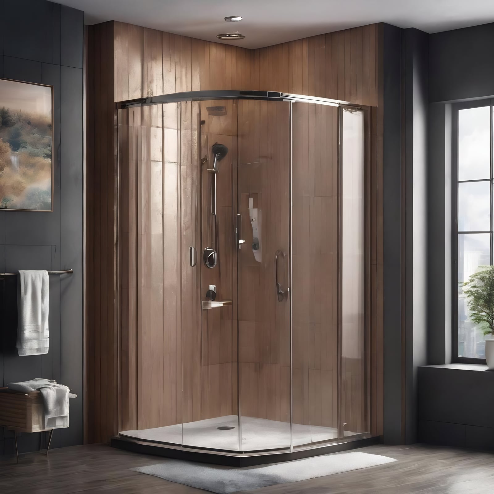 Glass enclosures & doors inspiration for a residential bathroom
