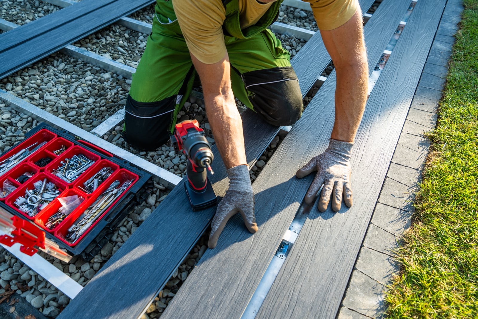 TINSA USA personnel working on a residential deck