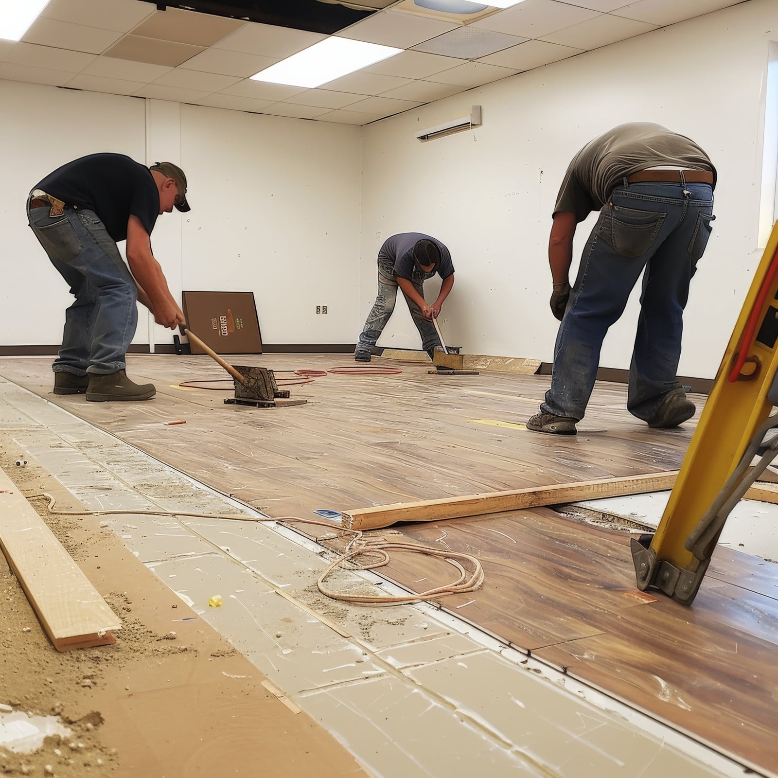 Flooring replacement in a residential interior