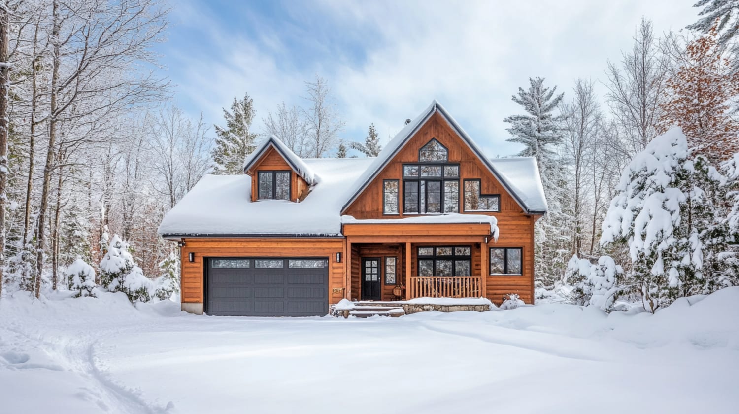 Representative residential snow removal and cleared access areas