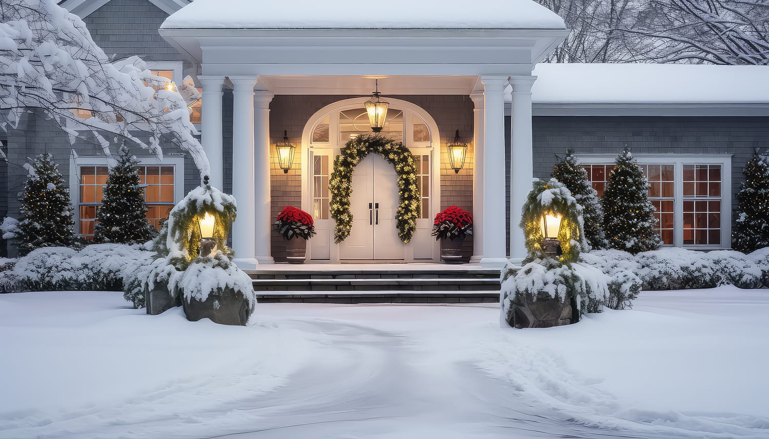 Representative residential snow removal and cleared access areas