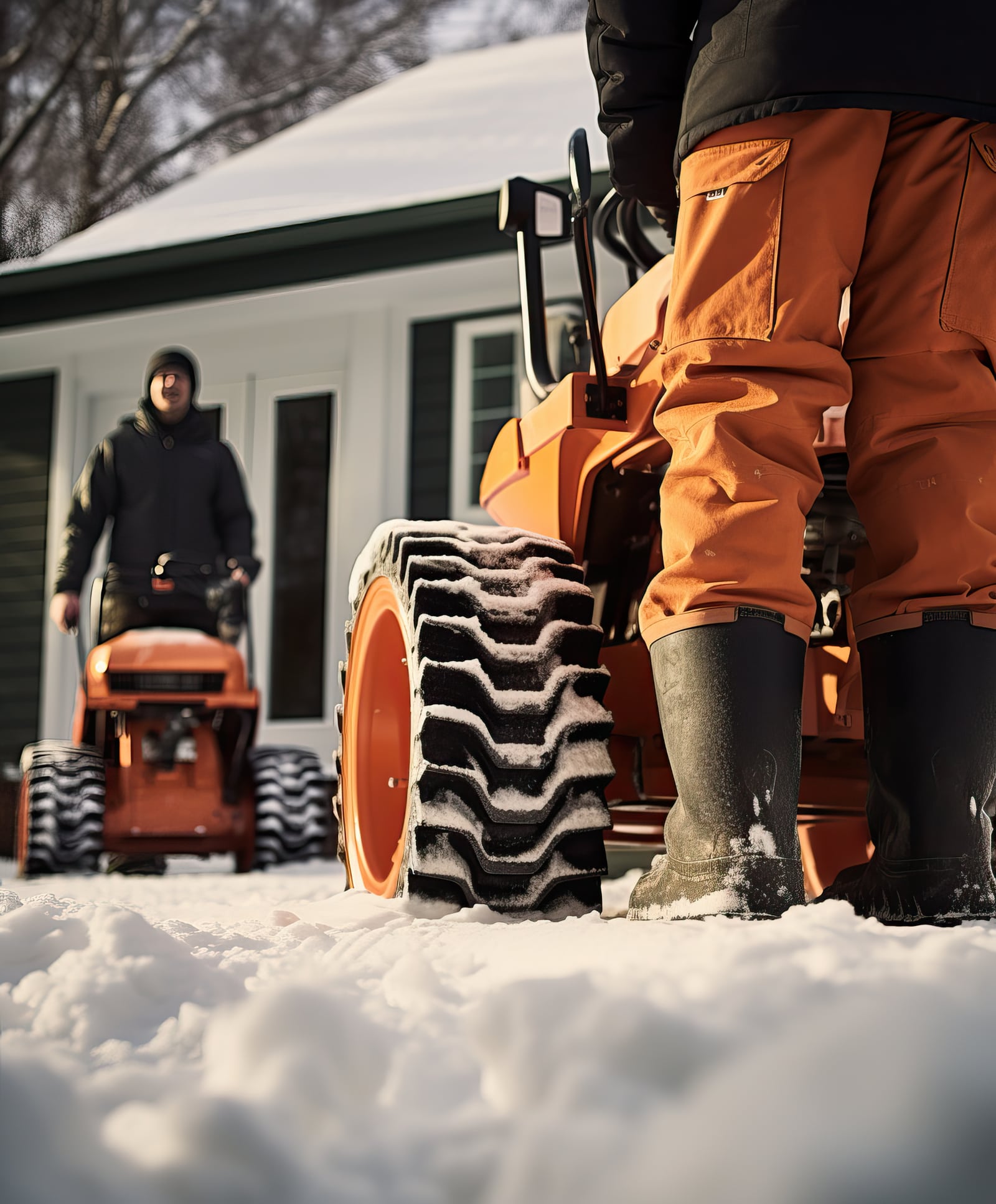 Focused snow clearing in a residential setting